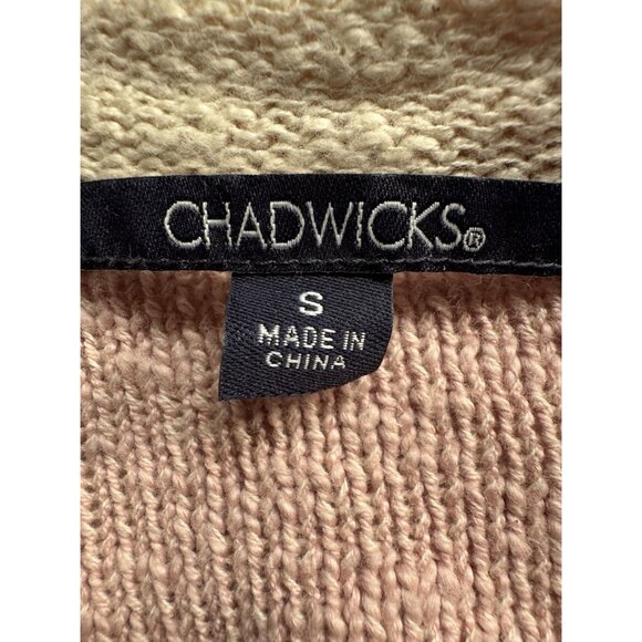 Chadwicks Pink Pearl Embellished Cardigan Sweater S 85% Cotton 15% Acrylic Made - Picture 5 of 16